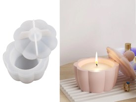 Molde silicona mini alhajero flor
